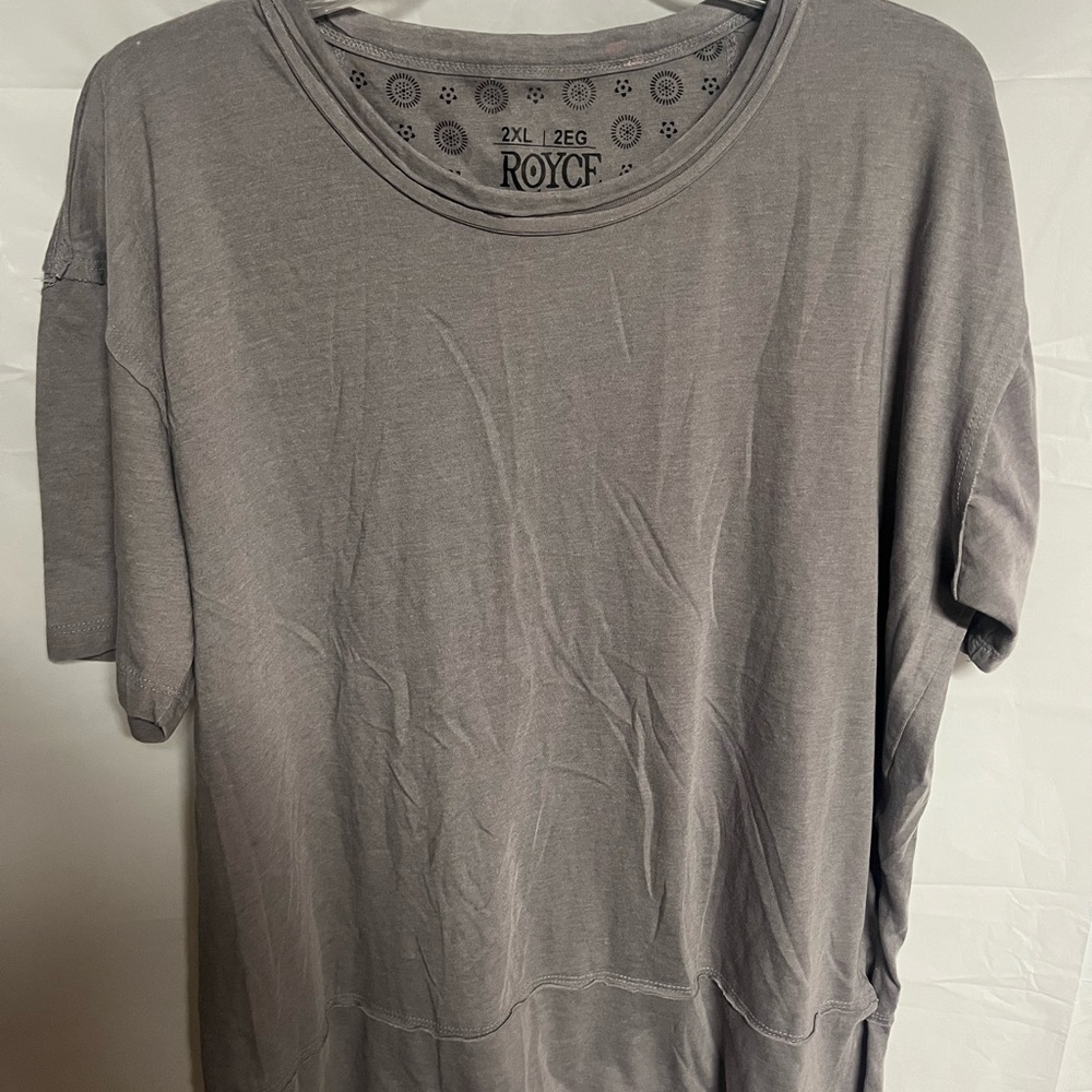 Royce Women's Gray 2XL Short Sleeve Tee